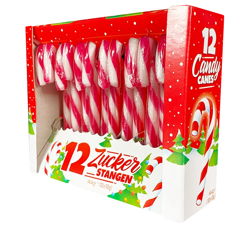 Candy Canes Display Box Red-White