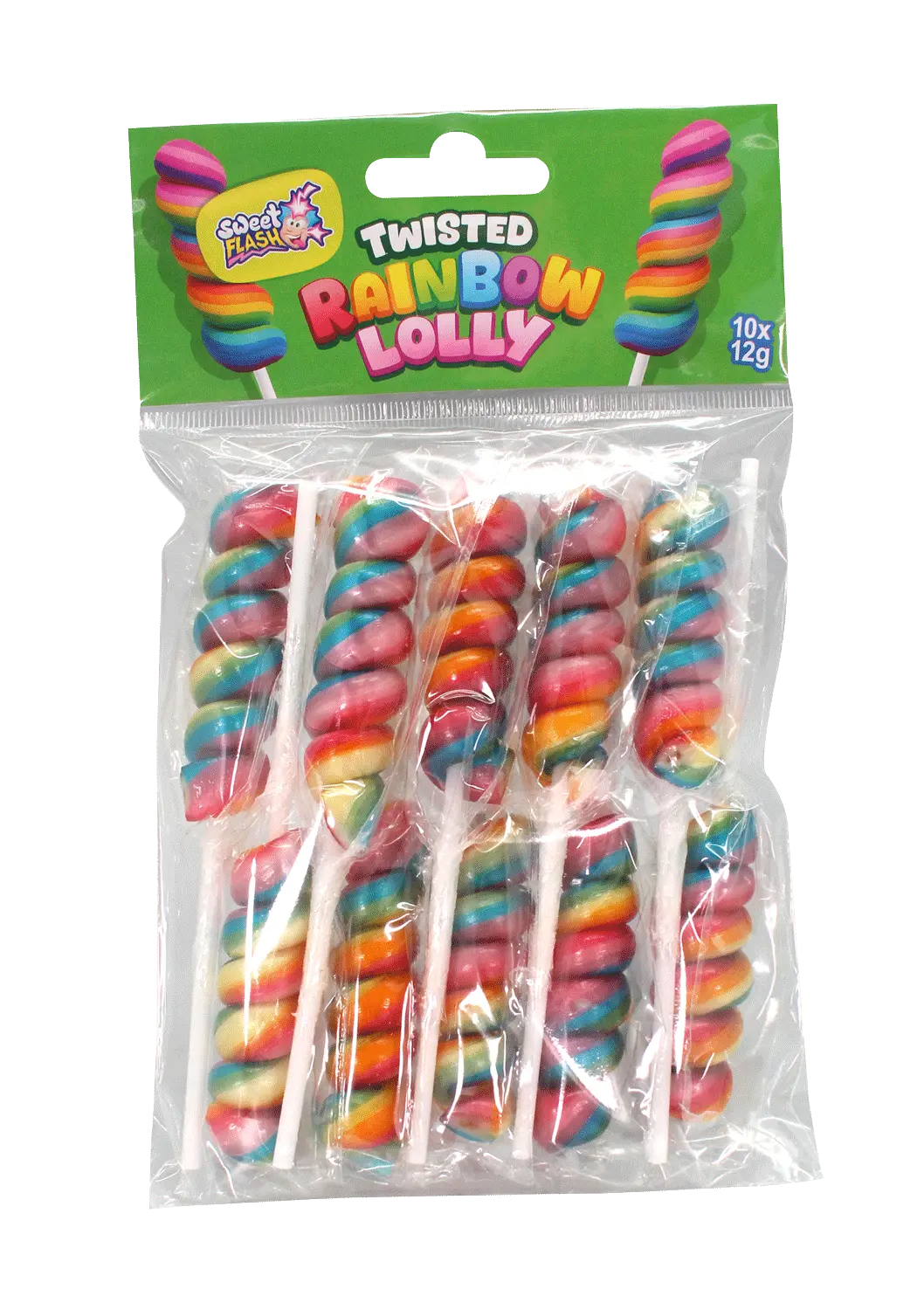 Rainbow Twist Lolly Headerbag: piruleta espiral 120 g