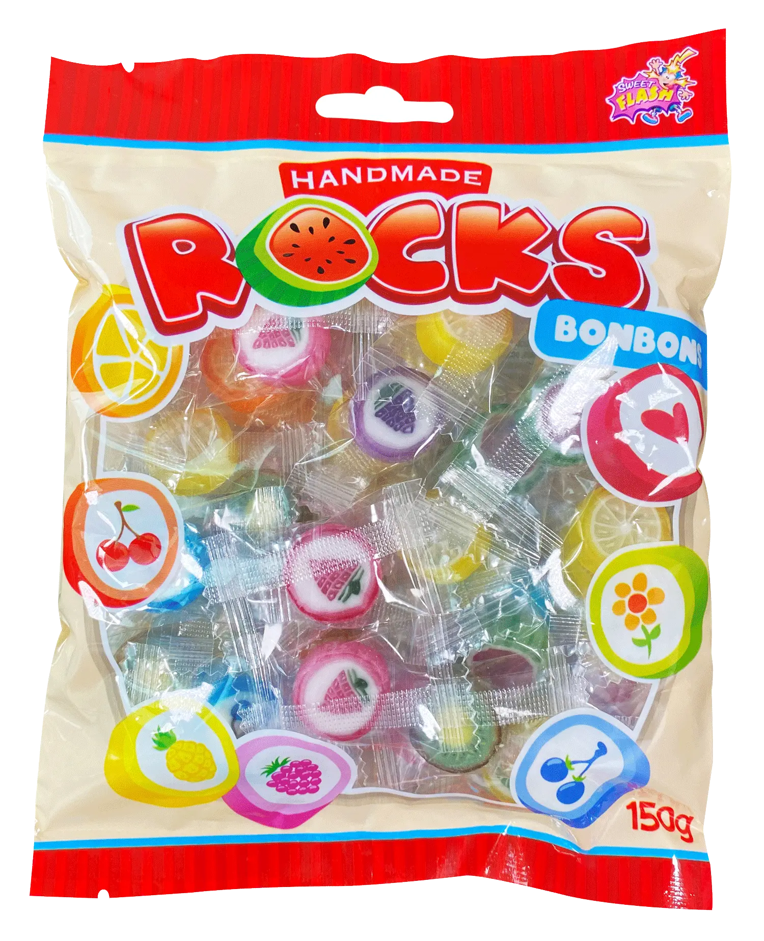 Rocks Bonbons: caramelos de colores, bolsa 150 g