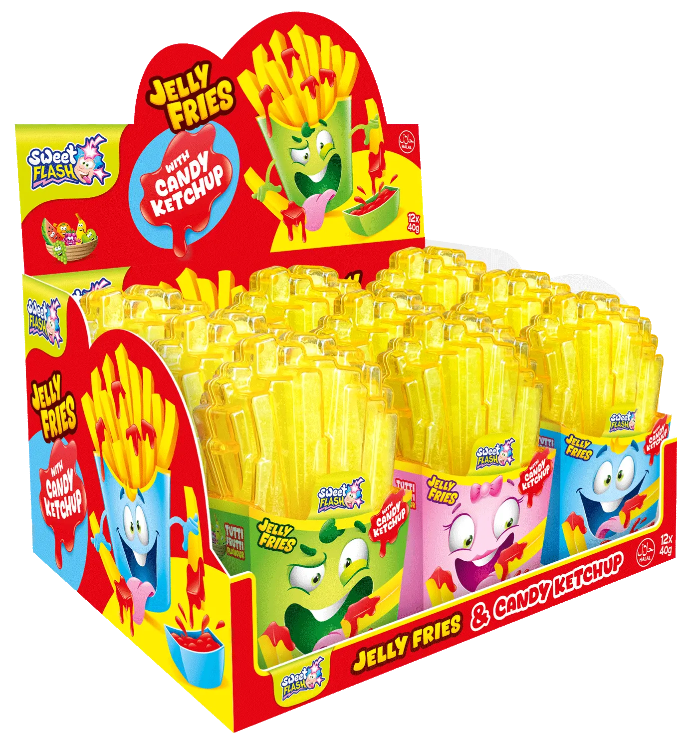 Jelly Fries : bonbons gélifiés + gel, 40 g