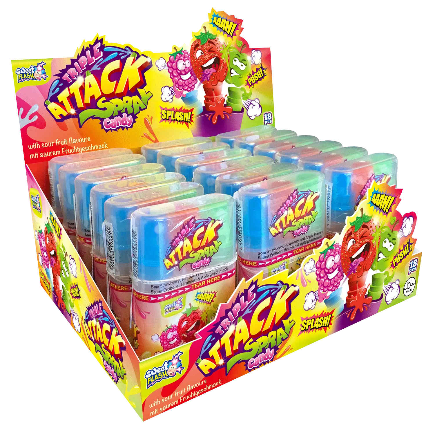 Triple Attack: caramelle spray 15 ml, halal