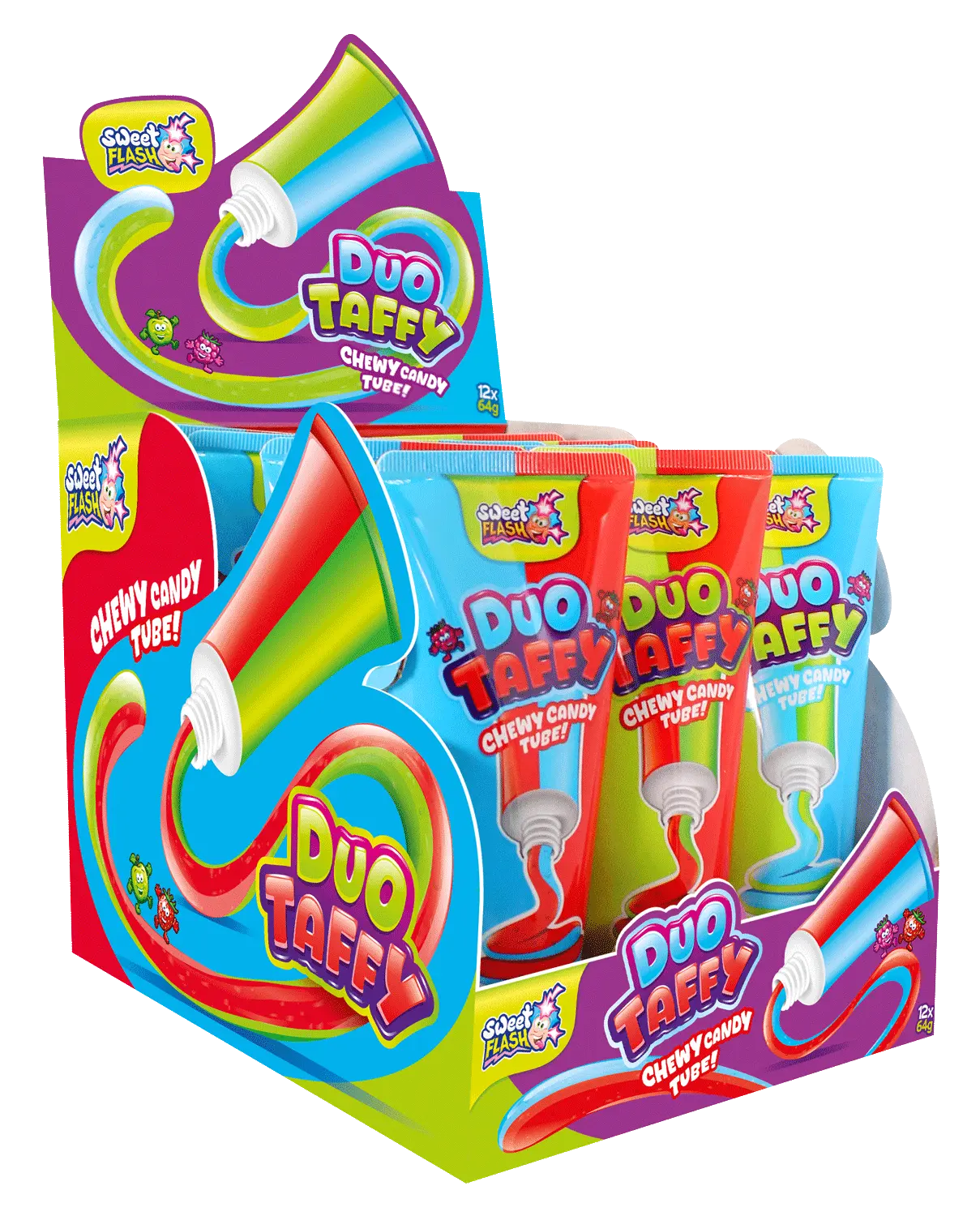 Duo Taffy: caramella morbida fruttata, 64 g